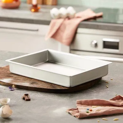 Productafbeelding van Langwerpige aluminium bakvorm 229 x 330 x 51 mm, 23 x 33 x 5 cm, zilver