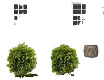 Image de Fougère artificielle, lot de 2, facile d'entretien, verte, 90 cm
