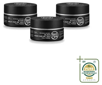 Productafbeelding van 3 x Red One Haarwax Zwarte Aqua Haargel - 150 ml - Verpakking met 3 stuks
