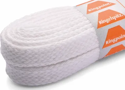 Produktbild von RINGELSPITZ - Flach Sport Schnürsenkel – Robust und Stylisch - 150 cm, weiß
