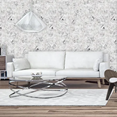 Produktbild von PURO TAPETE - Realistische Tapete ohne Rapport und Versatz 10m Vlies Tapetenrolle Wandtapete modern design Fototapete - Diamant Ornament Beton Abstrakt grau f-C-0162-j-a