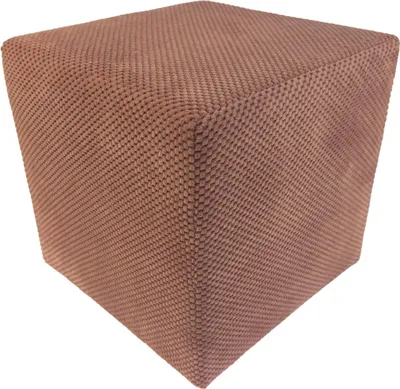 Zdjęcie produktu dla Pufa ZEFIR DOT welurowa 40x40 cm tapicerowana kwadratowa miękka pufa do salonu i sypialni różowa