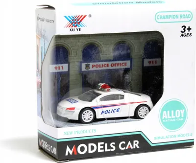 Produktbild von Polizeiauto Spielzeugauto Metall 8cm Die-Cast Modellauto Kinder PKW Zufallsdesign