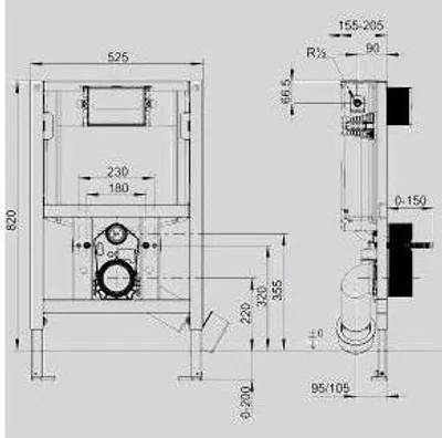 Produktbild von SANIT 90.745.00..T000 WC Element INEO FronTop 820