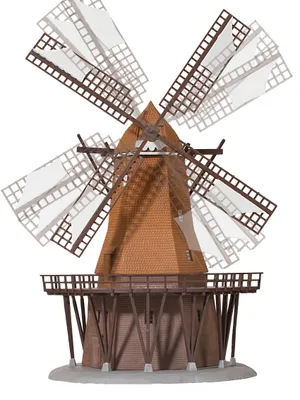 Produktbild von Kibri 37302 - N Windmühle mit Antrieb, Funktionsbausatz  - Neu