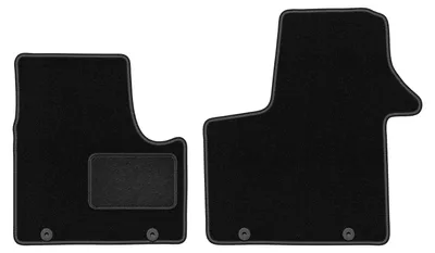 Produktbild von Velours-Fußmatten Vorne passend für Renault Trafic III (Lieferung, Bj. 2014-) –  schwarz, passgenau, mit Befestigungen set 2 Stk. - STANDARD