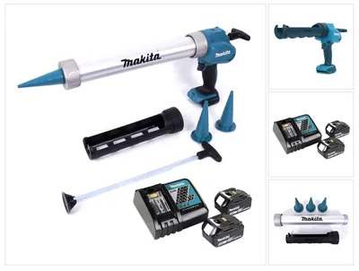 Immagine prodotto di Pistola a cartuccia a batteria Makita DCG 180 RTX 18 V 300 / 600 ml + 2x batteria ricaricabile 5,0 Ah + caricabatterie