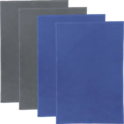 Produktbild von Erwin Müller Frottier-Geschirrtuch 2-farbig 4er-Pack grau/blau 50x70 cm
