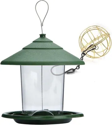 Image de Nourriture pour oiseaux sauvages - Nourriture pour oiseaux destinée aux mammifères - Mangeoire sur pied - Mélange de graines de tournesol, d'arachides et de noix - Abreuvoir pour oiseaux
