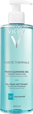 Zdjęcie produktu dla Vichy Purete Thermale Odświeżający żel do mycia twarzy z niacynamidem, 400 ml