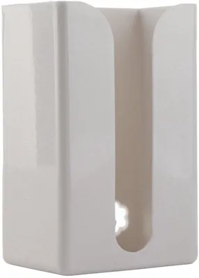 Imagen del producto de Caja de almacenamiento con soporte de tela autoadhesivo: construcción de alta calidad en ABS, dimensiones 12 x 8 x 19 cm, color gris