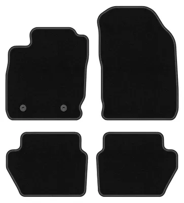 Produktbild von Velours-Fußmatten für Ford EcoSport MK2 2012-2017 (Crossover) – 4-tlg, Schwarz, passgenau – Wielganizator BASIC