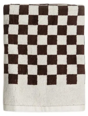 Zdjęcie produktu dla HOMLA Ręcznik RANCHI w brązową kratkę 70x130 cm