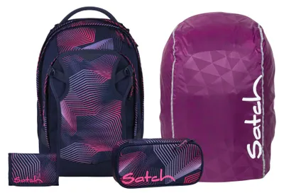 Produktbild von Satch, Schulrucksack-Set MATCH PLUS Seismic Pink4 -teilig, 5. Klasse