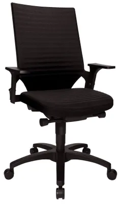 Produktbild von Bürodrehstuhl m.Autosynchrontechnik schwarz 420-550mm m.Lehnen Trgf.110kgTOPSTAR