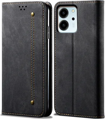 Obrázek produktu pro Honor 80 SE Pouzdro, Kožené Peněženkové Pouzdro s Magnetickým Uzavíráním a Stojánkem pro Honor 80 SE černé