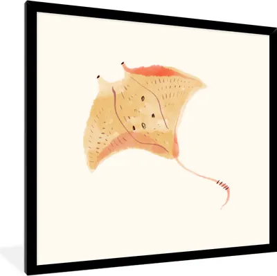 Produktbild von MuchoWow® MuchoWow® Gerahmtes Poster Rog - Tiere - Aquarell 40x40 cm - Poster mit zchwarzem Bilderrahmen - Mit Rahmen - Wanddekoration Schlafzimmer