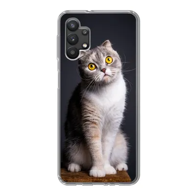 Produktbild von MuchoWow® Handyhülle Schutzhülle Hülle für Samsung Galaxy A32 5G Katze - Augen - Licht Silikon Softcase Handy Hülle
