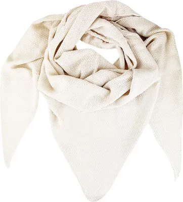 Produktbild von XL Strick Dreieckstuch - Schal  200 x 80 cm | Wollweiß