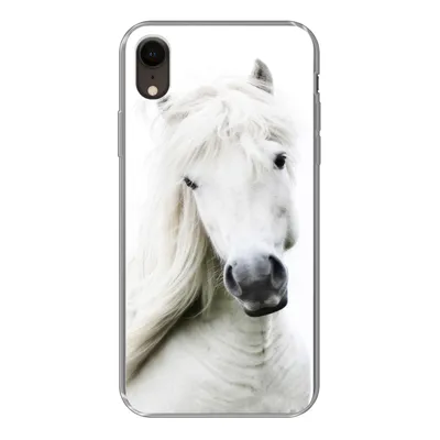 Produktbild von MuchoWow® Handyhülle Schutzhülle Hülle für iPhone XR Pferde - Nutztiere - Mähnen Silikon Softcase Handy Hülle - Schutzdeckel