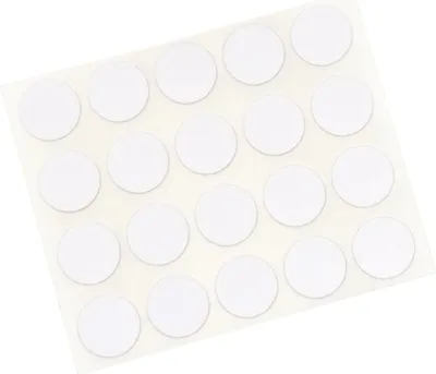 Produktbild von Adsamm® | 20 x Abdeckkappen | Ø 13 mm | Weiß | rund | 0,45 mm dünne selbstklebende Möbelpflaster von Adsamm®