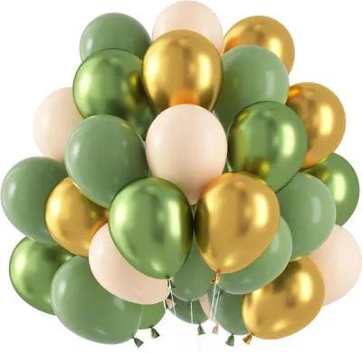 Produktbild von 60 Stück Grüne Gold Luftballons für Geburtstag Hochzeit Party