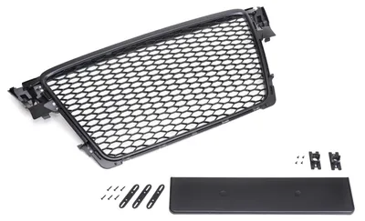 Kühlergrill Sportgrill Waben Gitter Grill Schwarz PDC für Audi A4 B8 8K + Avant – Produktansicht