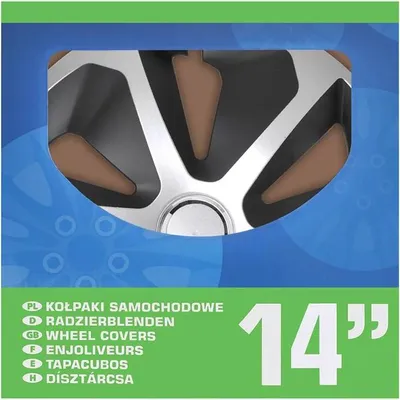 Produktbild von Radzierblendensatz Roco silber/schwarz 14 Zoll 4-teilig im Display