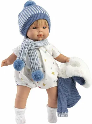 Produktbild von Llorens 38573 Sasha - realistische Puppe mit Geräuschen und weichem Stoffkörper - 38 cm