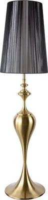Produktbild von Edle Design Stehlampe LUCIE 160cm gold gebürstet schwarz Barock Stil Stehleuchte