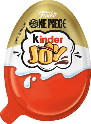 Produktbild von Kinder Joy One Piece Funko Pop Edition 2026 – Überraschungsei mit Sammelfigur [20g] + Heartforcards Versandschutz