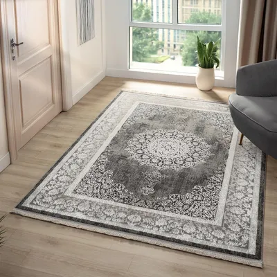Produktbild von Teppich Kurzflor Moderner Teppich mit Ornament-Muster – Pflegeleicht & Robust – Für Fußbodenheizung geeignet