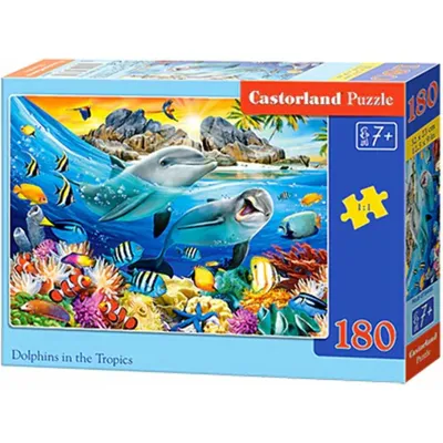 Immagine prodotto di Puzzle 180 pezzi Delfini ai Tropici Castorland 18468