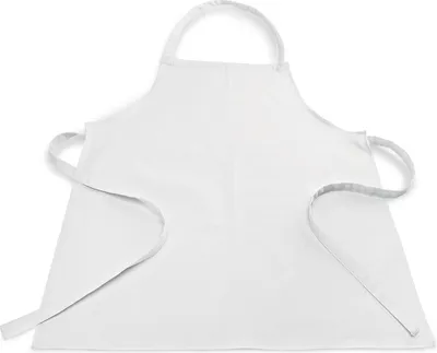 Produktbild von 16x Kochschürze mit Latz weiß Baumwolle 81,5 x 66,5 cm