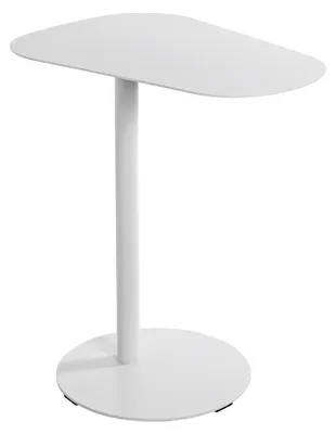 Beistelltisch Metall weiß oval 53x60x38 cm modern