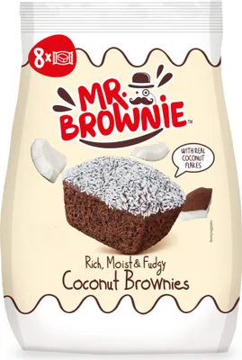 Immagine prodotto di Mr Brownie Coconut Brownies Pan di Spagna al cioccolato con cocco grattugiato 200g
