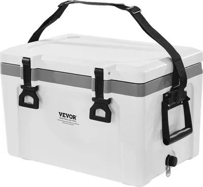 Produktbild von VEVOR tragbare Kühlbox Hartkühlbox (38 Qt / 26 Dosen) mit Eisspeicherung & robusten Griffen, isolierte tragbare Kühlbox aus stabilem Material, geeignet für Familienpicknicks und Kurztrips