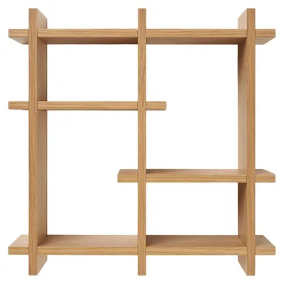 Zdjęcie produktu dla Półka ścienna Olsberg z MDF z naturalną okleiną dębową 40x12x40 cm