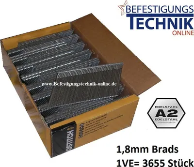 Produktbild von Bostitch FN1540SS 1,8x64mm Stauchkopf Nägel Brads rostfrei für N62FNSP-E N60 62 BR-11 3,655M