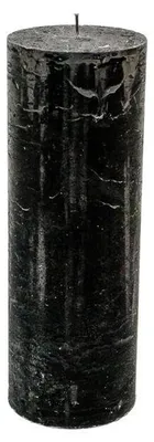 Immagine prodotto di Candela decorativa Stumpenkerze, diametro 7 cm, altezza 20 cm, colore nero, durata di circa 90 ore.