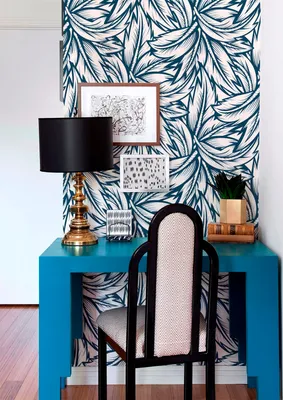 Produktbild von Coloray Fototapete 360x250 cm Latextapete Magicstick - Navy verlässt Blumen