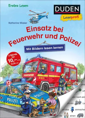 Produktbild von Duden Leseprofi - Mit Bildern lesen lernen: Einsatz bei Feuerwehr und Polizei