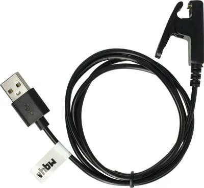 Produktbild von vhbw USB Ladekabel kompatibel mit Garmin 010-03717-20, 010-03717-44, 010-02665- 01 Smartwatch Fitnesstracker - Ladestation Schwarz, 100 cm