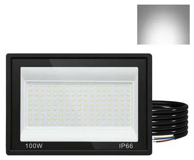 Image de Projecteur LED Izrielar 10 x 100 W pour extérieur, IP66, étanche, pour terrains de sport et garages, 6000 K (blanc froid), projecteur de chantier