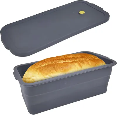 Produktbild von Brotbackform Faltbare Silikon-Brotbackform mit Deckel für Toastbrot (32x14cm), (1-tlg)