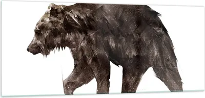 Produktbild von Bilder auf glas - Tier Abstraktion - 100x40cm - Glasbilder - Wandbilder - Kunstdruck - zum Aufhängen bereit - Wanddekoration aus Glas - Glas Bilder - Wandbild auf Glas - Einteilig - GAB100x40-3975