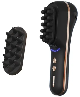 Produktbild von Elektrische Kopfhaut Massagebürste, Haarbürste mit 5 Stufen, Tiefenmassage für Kopf Nacken Schultern, USB-C Wiederaufladbar Leise Tragbar