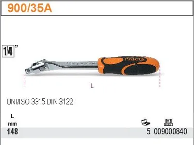 Produktbild von Beta Universalgelenk-Handgriff 1/4 Zoll 148 mm Werkstatt