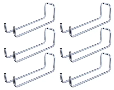Produktbild von Alberts 856205 Wandhaken, doppelt abgewinkelt, galvanisch blau verzinkt, Durchmesser Ø12 mm, 120 x 330 x 90 mm, 6er Set