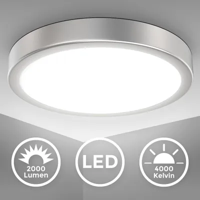 Obrázek produktu pro LED stropní světlo Kulaté stropní svítidlo Předsíň Kuchyňské svítidlo 18W Obývací pokoj 28cm Stříbrná